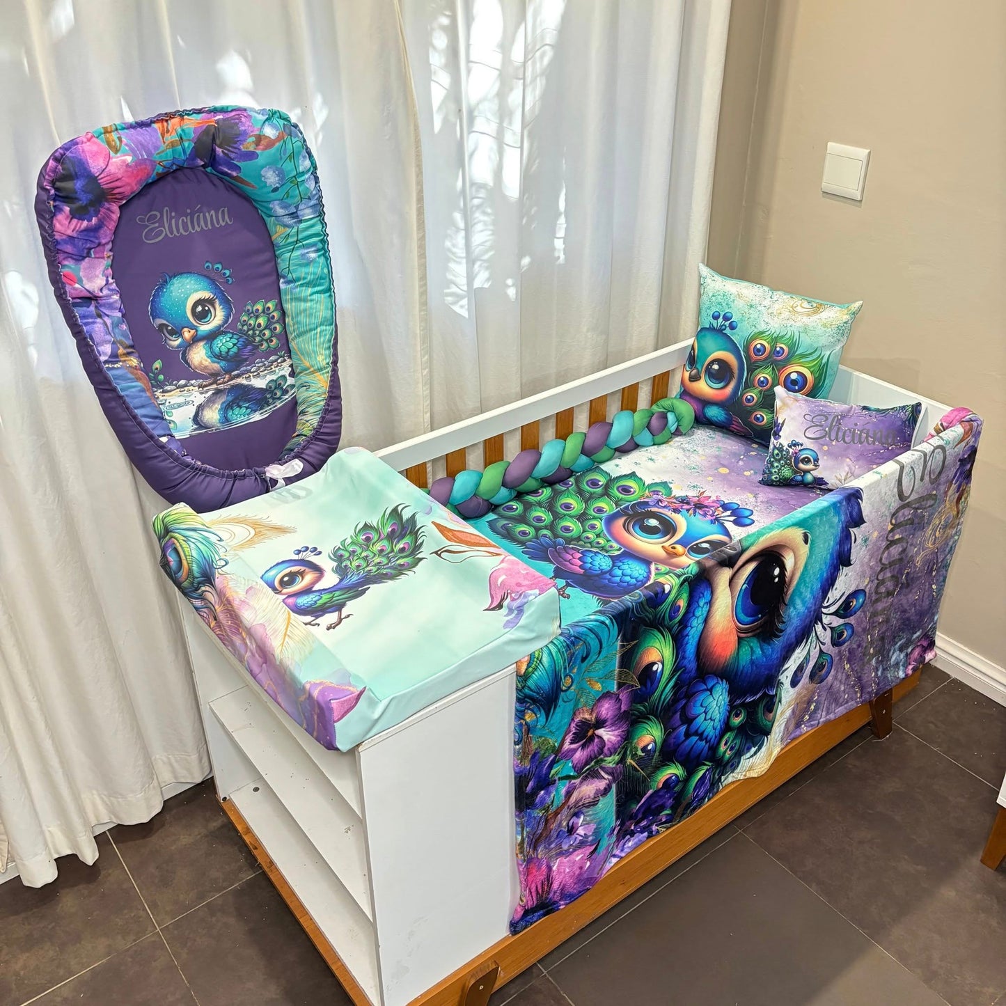 The Magical Baby Peacock cot linen