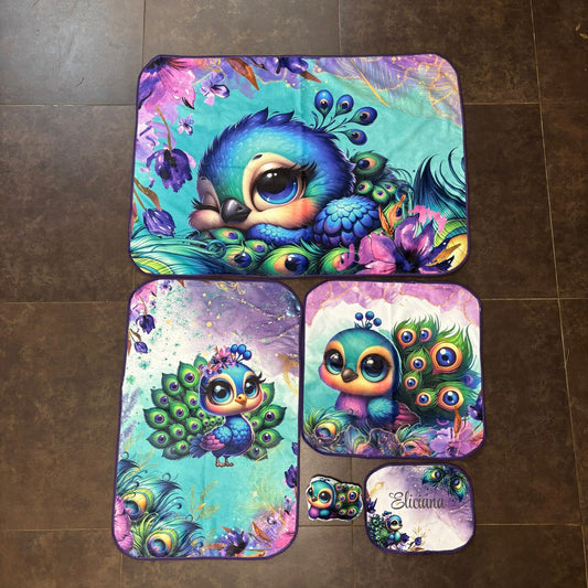 The Magical Baby Peacock Toweling Set