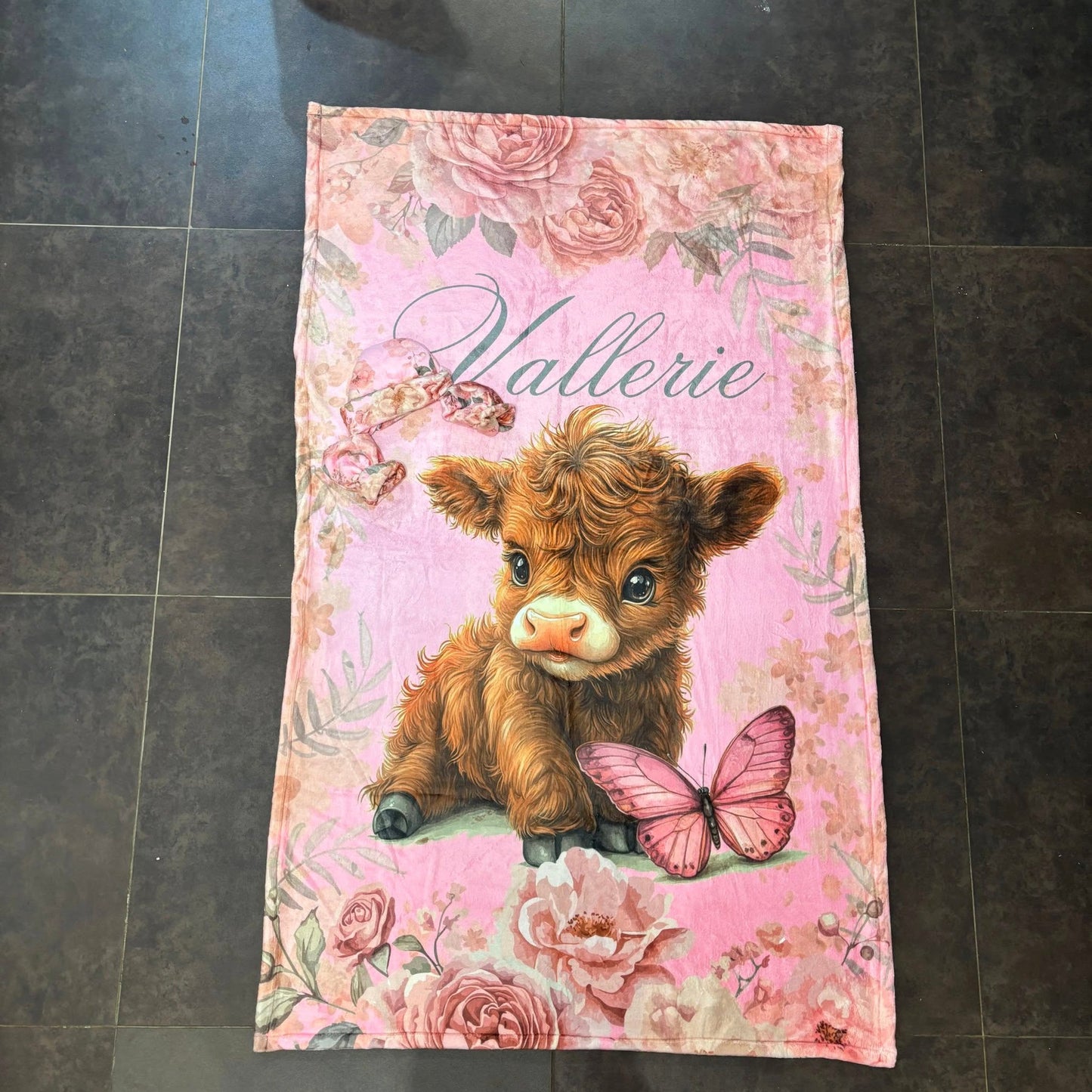 Harmonie the Highland Cow Fleece Blanket
