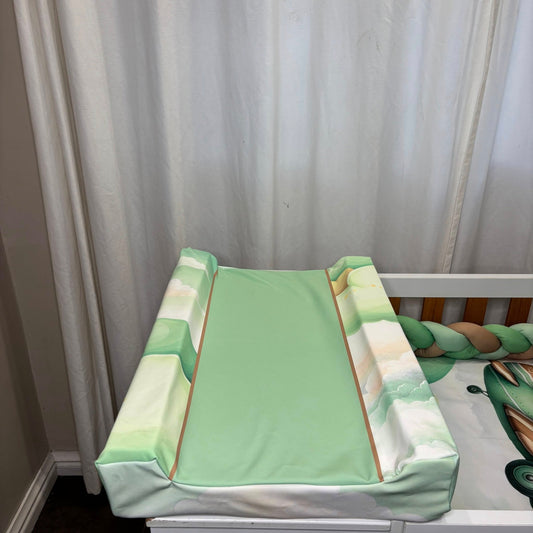 Baby Mint Ellie takes to the Sky!  Waterproof Changing Mat