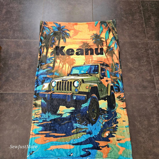 The adventurous Jeep Fleece Blanket