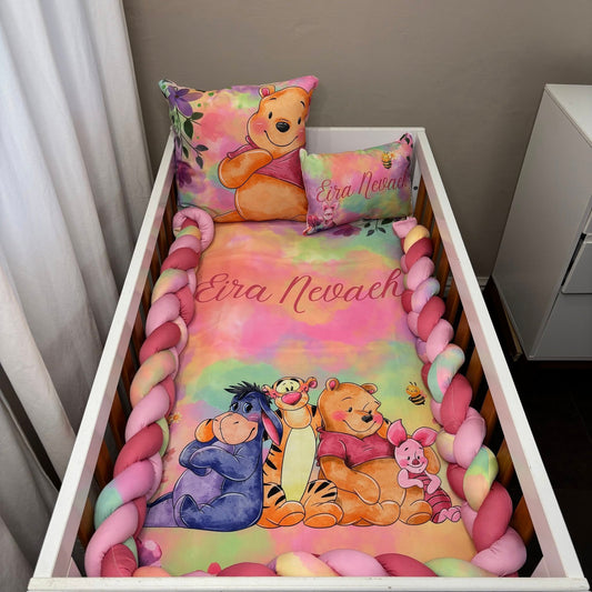 Wonderfully Colorful Pooh  cot linen