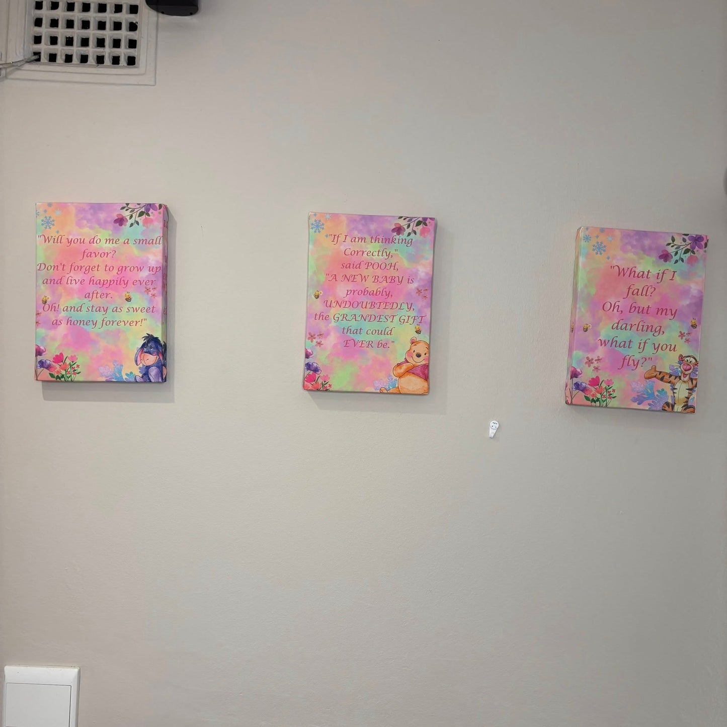 Wonderfully Colorful Pooh  Canvas Set