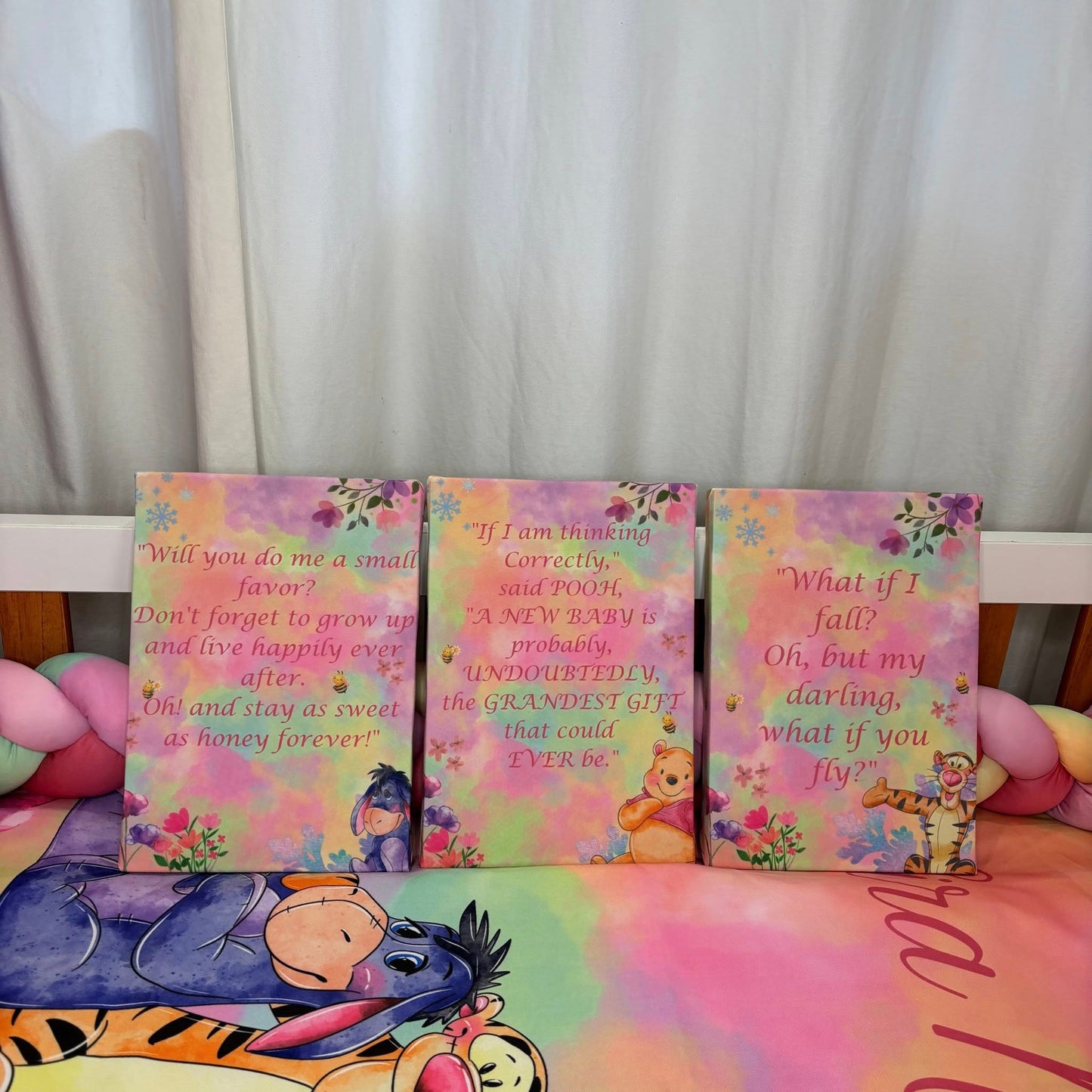 Wonderfully Colorful Pooh  Canvas Set