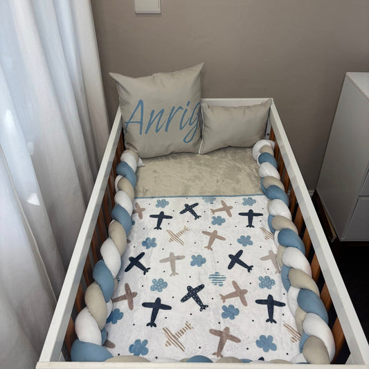 The Airplanes cot linen