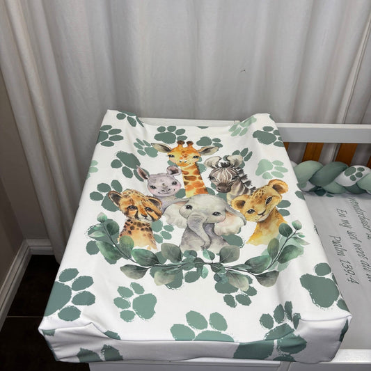 Pawesome Sage Safari Waterproof Changing mat