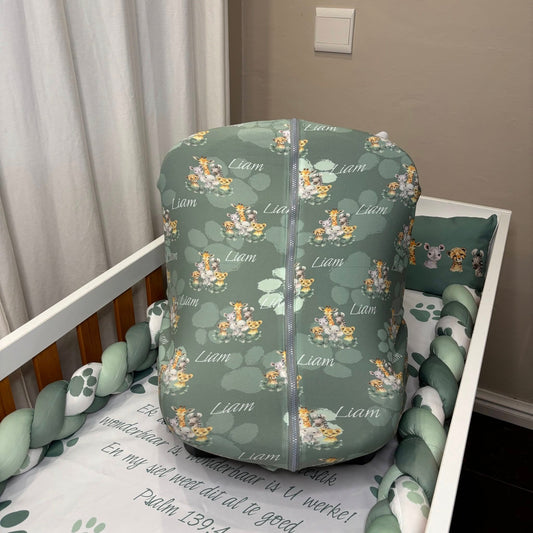 Pawesome Sage Safari car seat cover