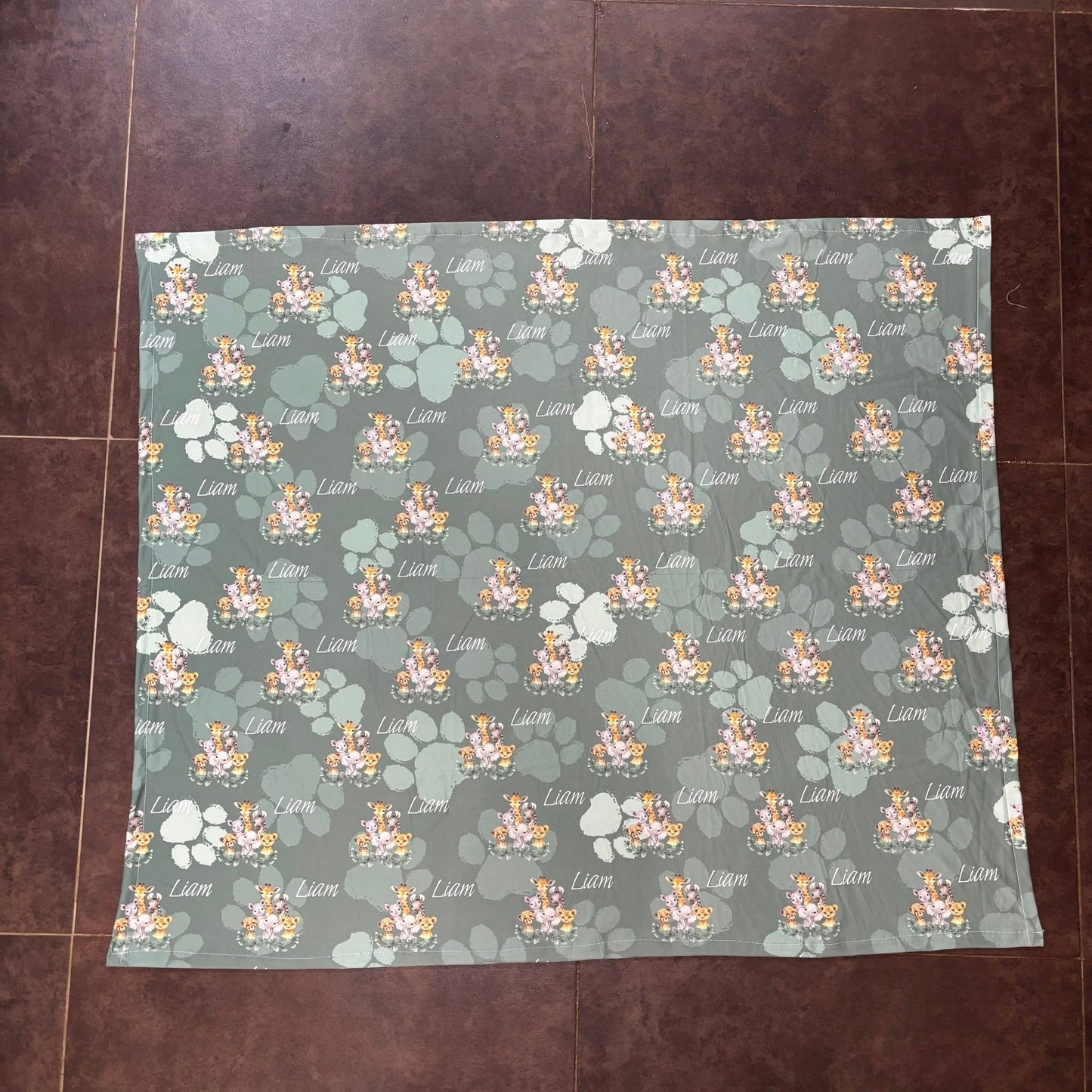 Pawesome Sage Safari Swaddle set