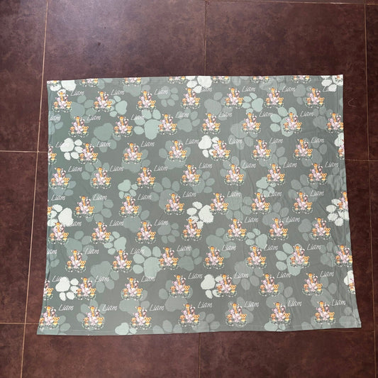 Pawesome Sage Safari Swaddle set