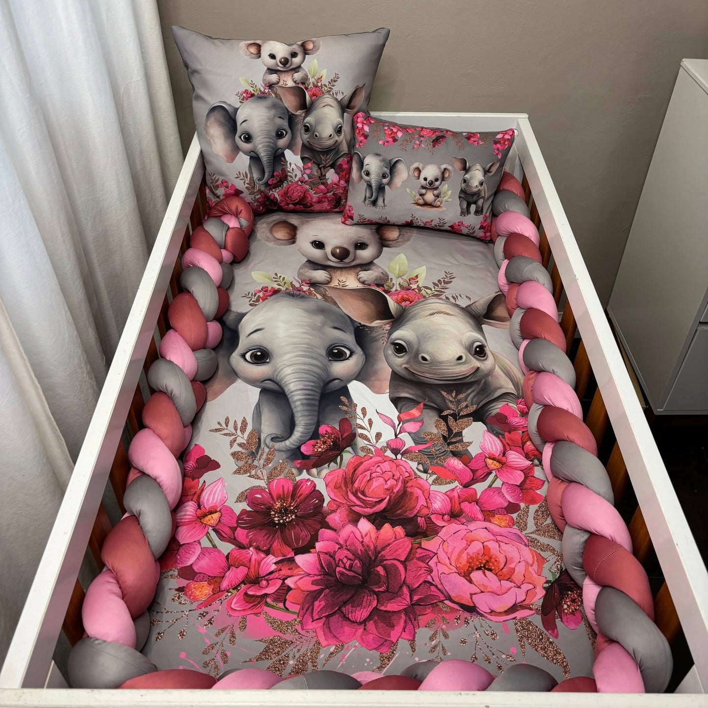 The Lively Girl Safari  cot linen