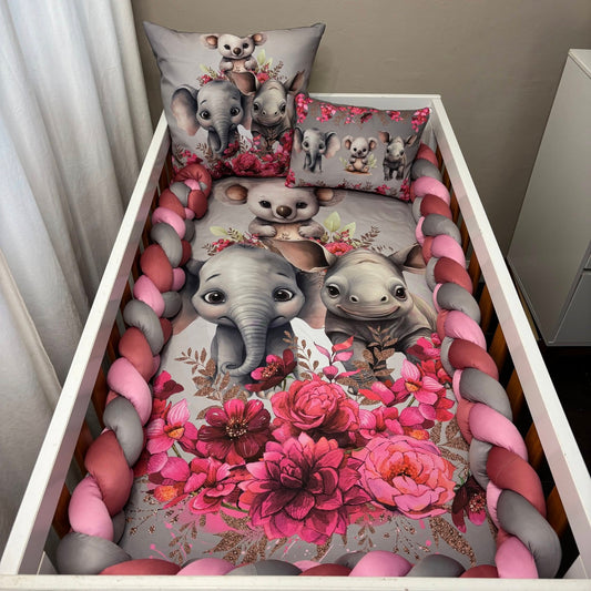 The Lively Girl Safari  cot linen