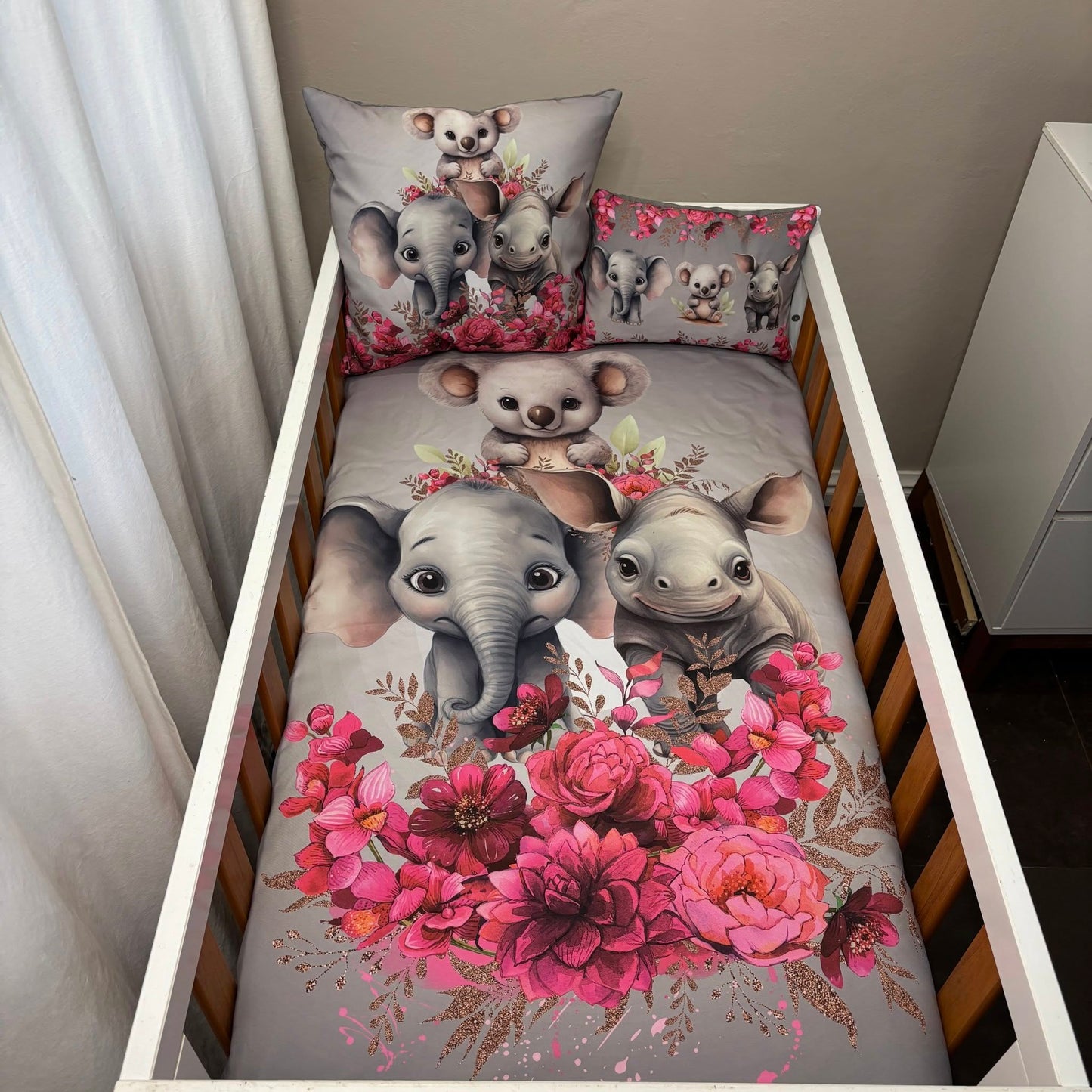 The Lively Girl Safari  cot linen