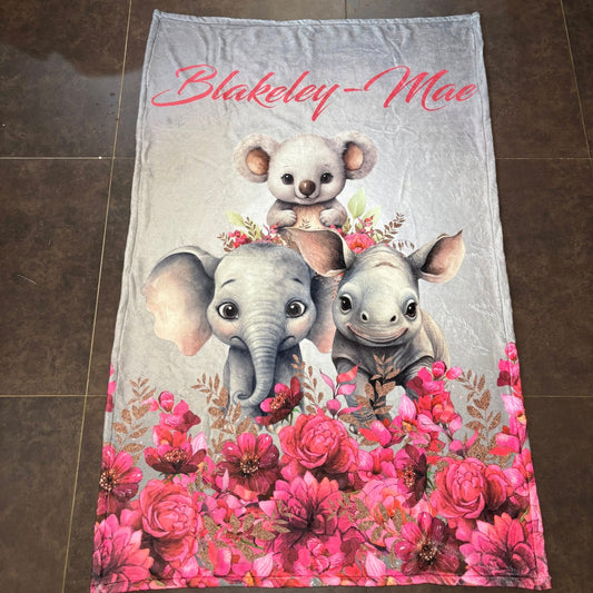 The Lively Girl Safari Fleece Blanket