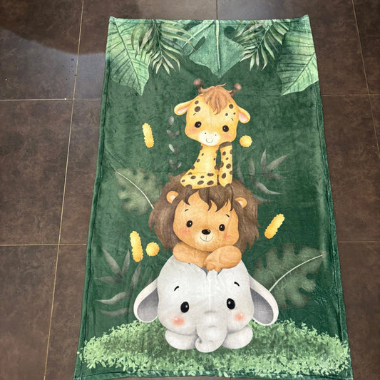 Ultimate Cartoon Safari Fleece Blanket
