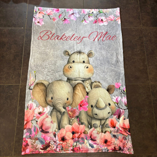 The Lively Girl Safari 2.0 Fleece Blanket