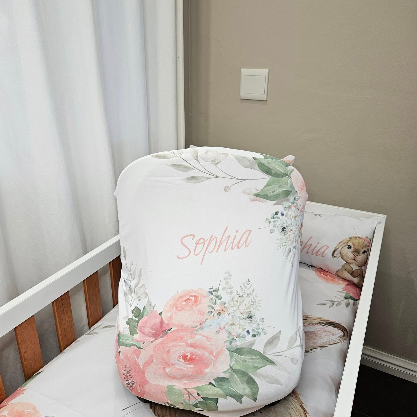 Peachy Soft Bunny cot linen