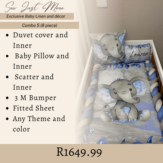 Combo 5 custom cot linen
