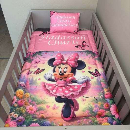 Butterfly Minnie Mouse cot linen