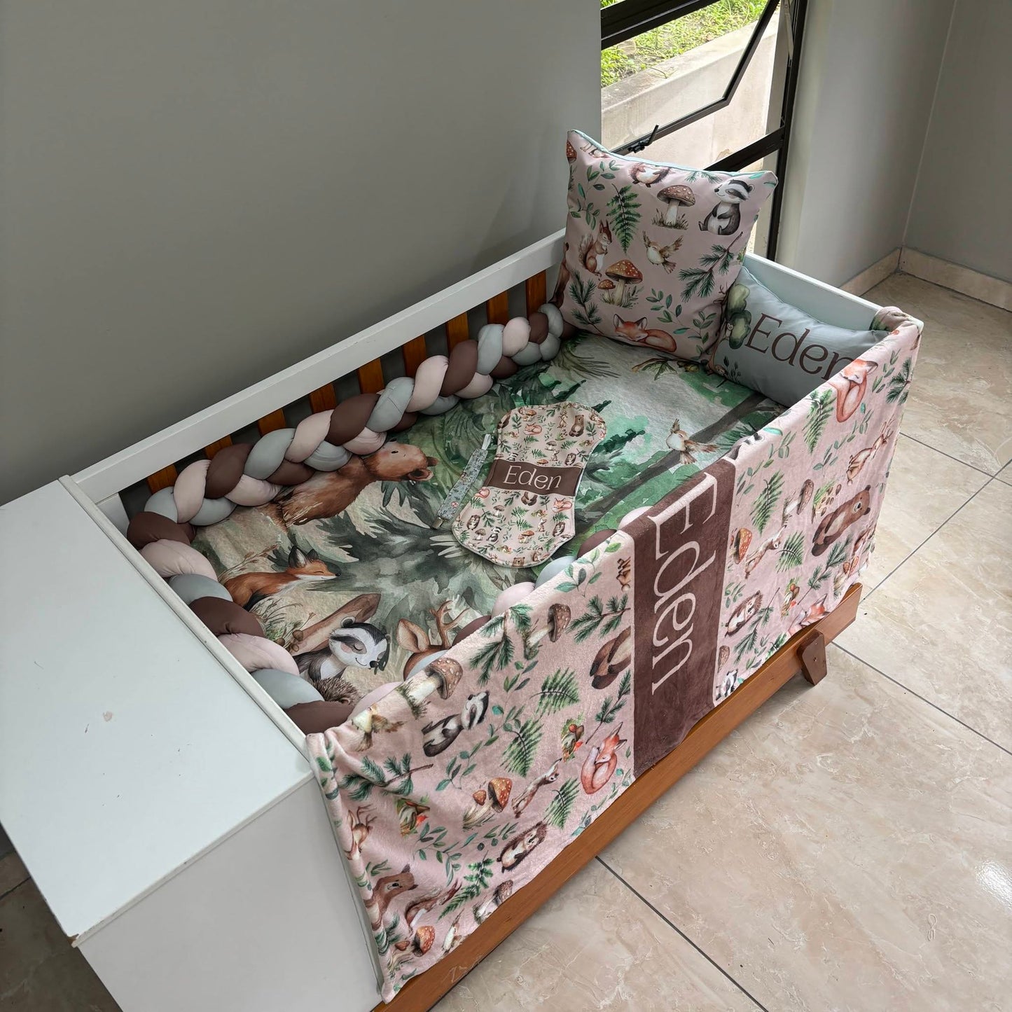 Proper Boho Woodlands cot linen
