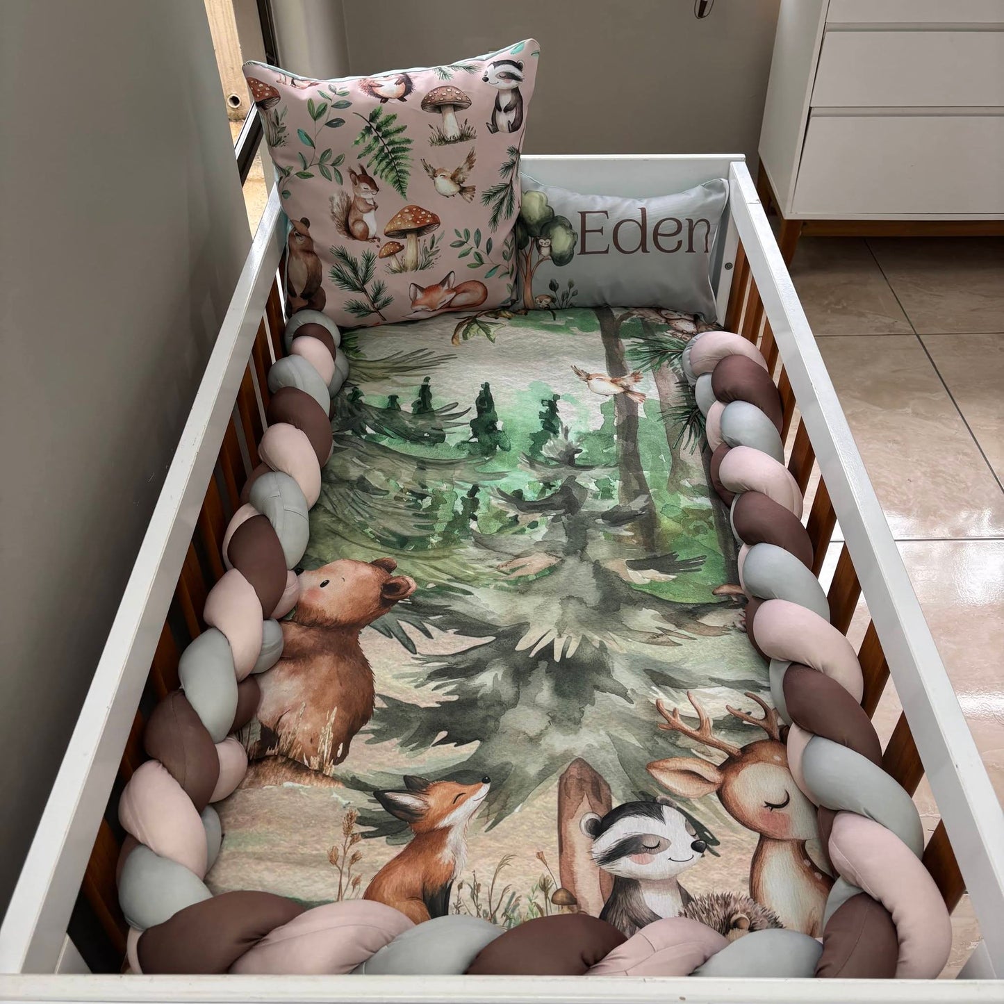 Proper Boho Woodlands cot linen