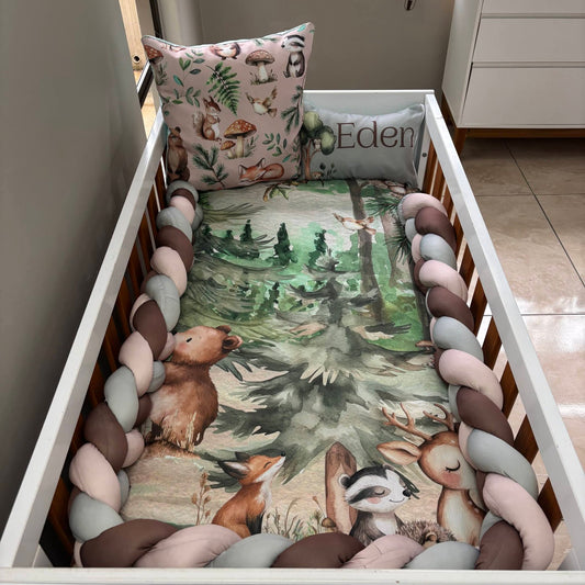 Proper Boho Woodlands cot linen
