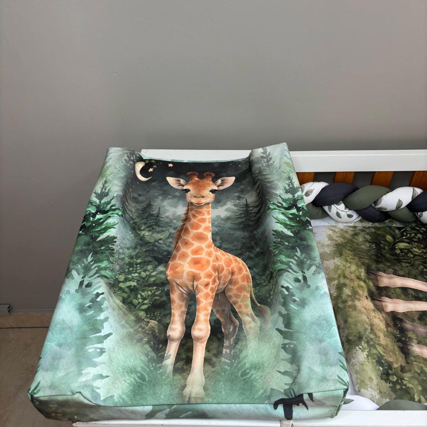 Boho Forest Giraffe cot linen