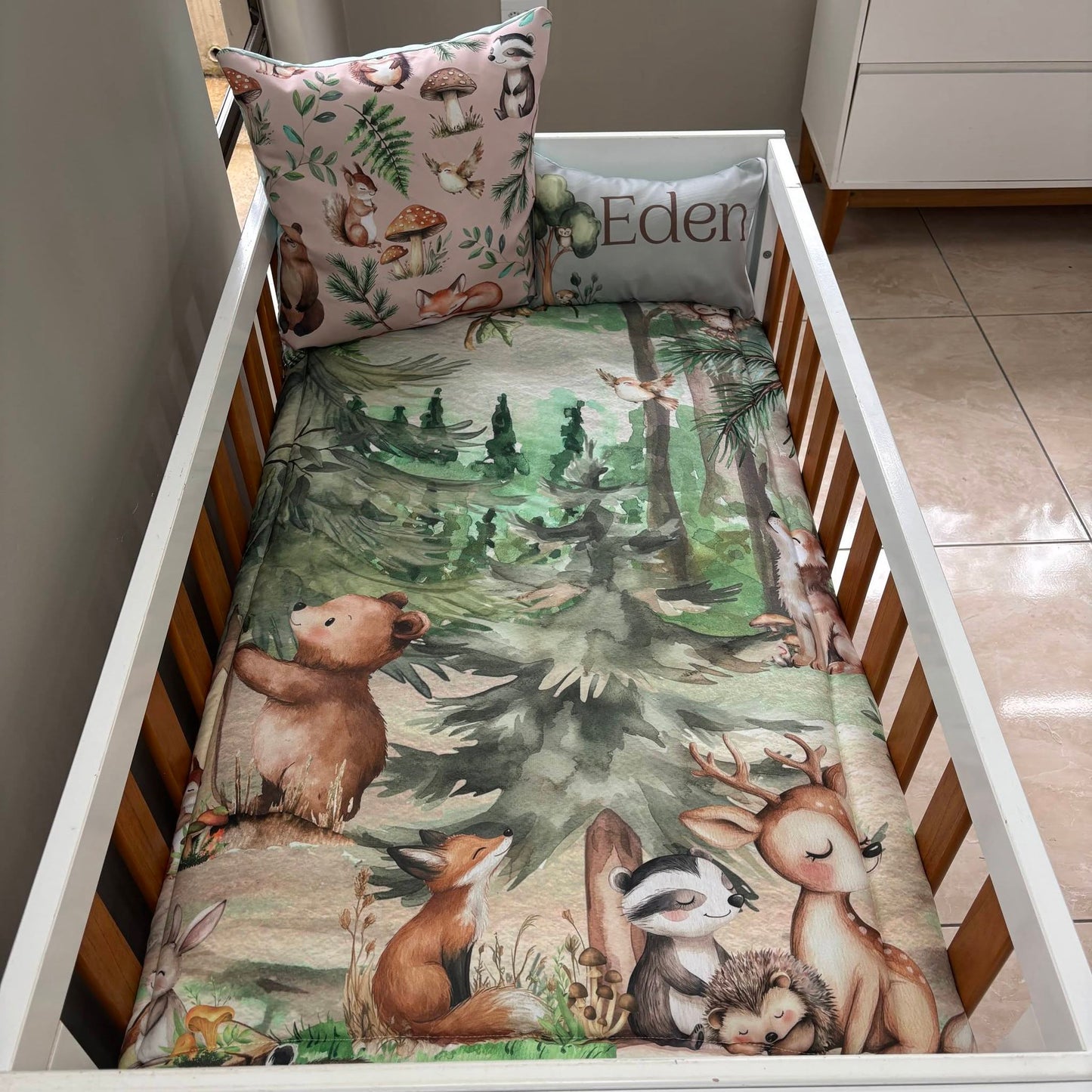 Proper Boho Woodlands cot linen