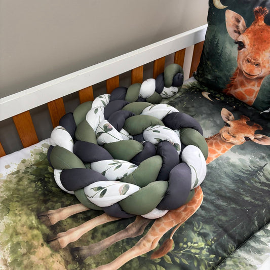 Boho Forest Giraffe Cot Bumper