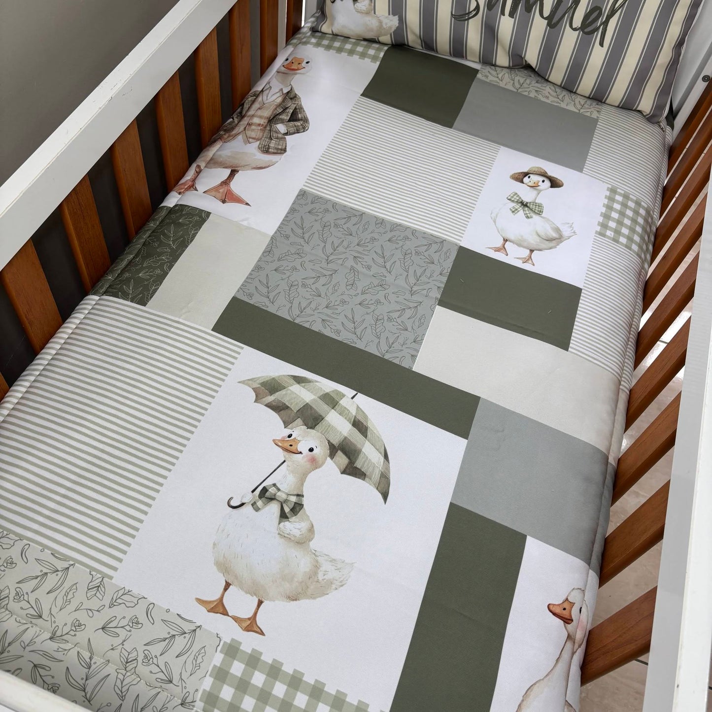 The Natural Goose cot linen