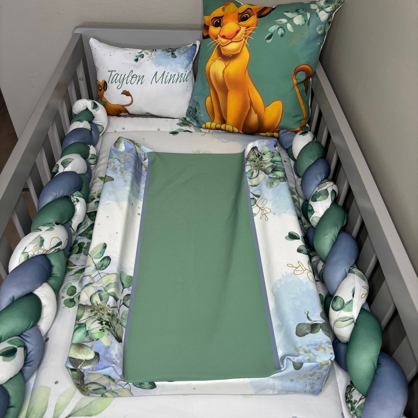 The Sage and Duck Egg Lion King  cot linen