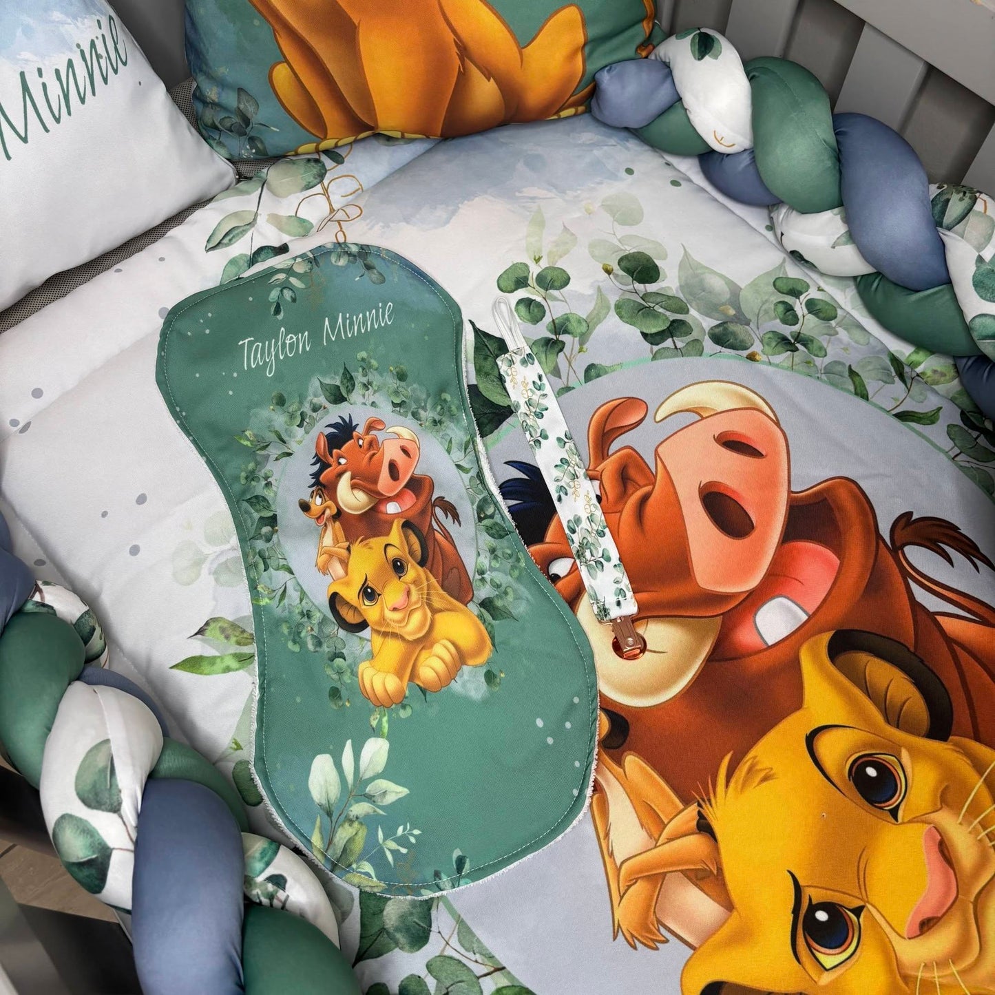 The Sage and Duck Egg Lion King  cot linen