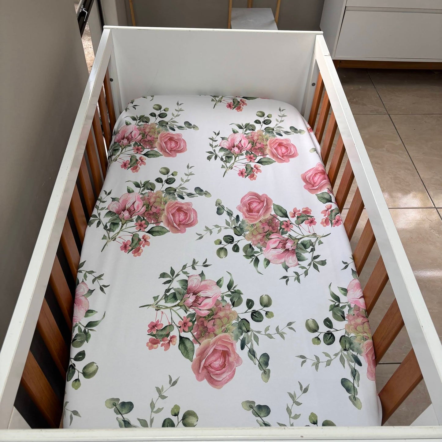 The Rosy Farm cot linen