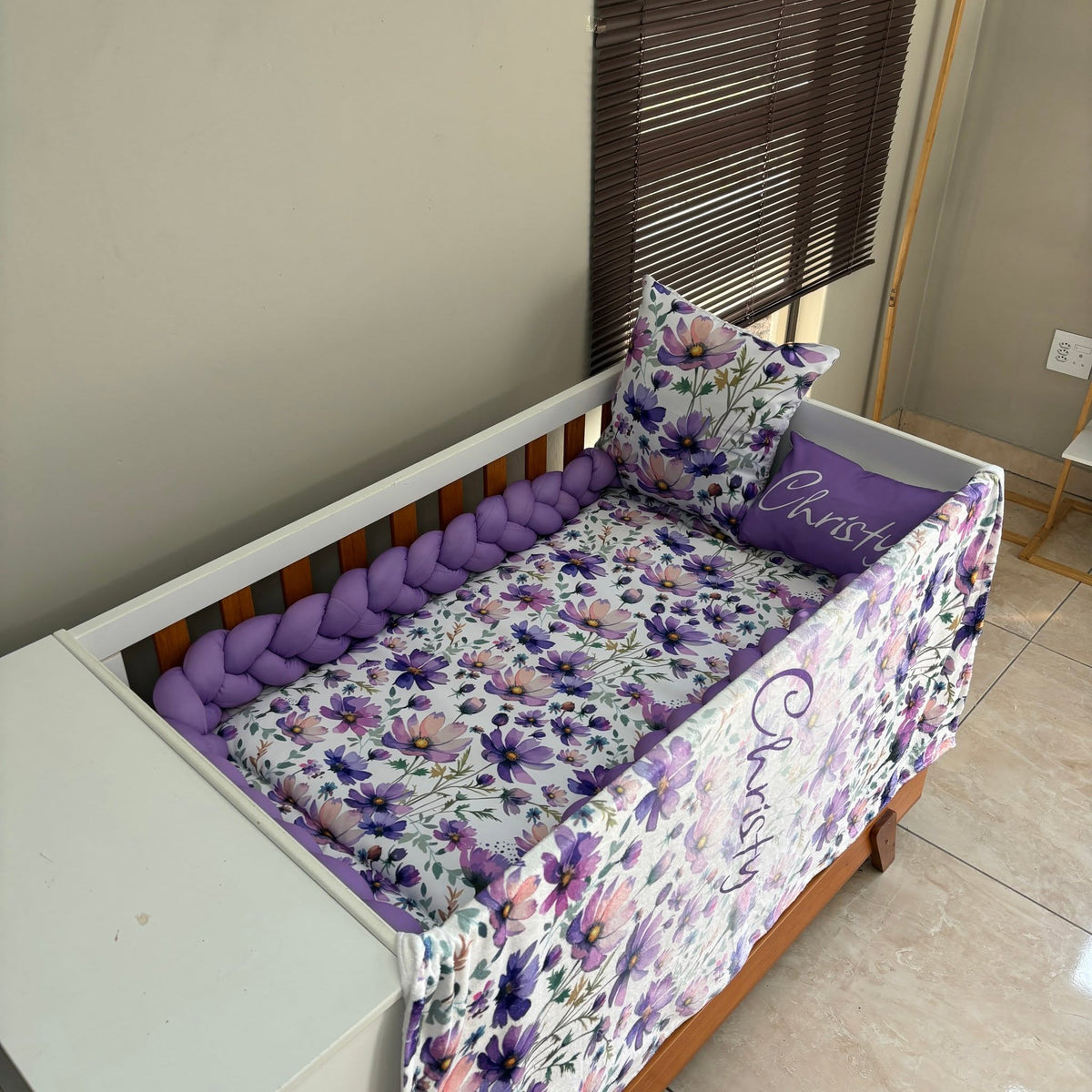 Purple Wildflower cot linen