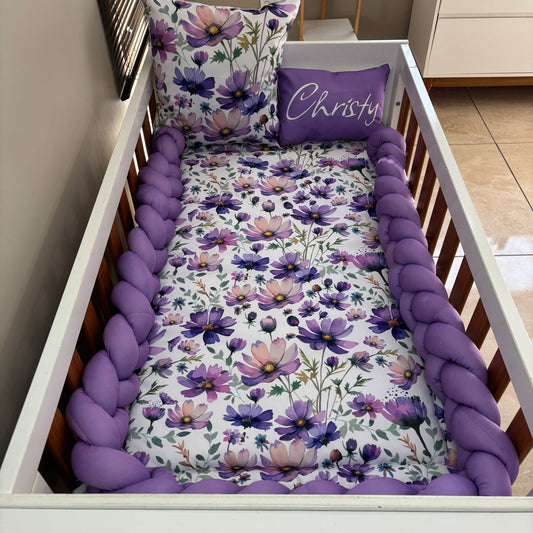 Purple Wildflower cot linen