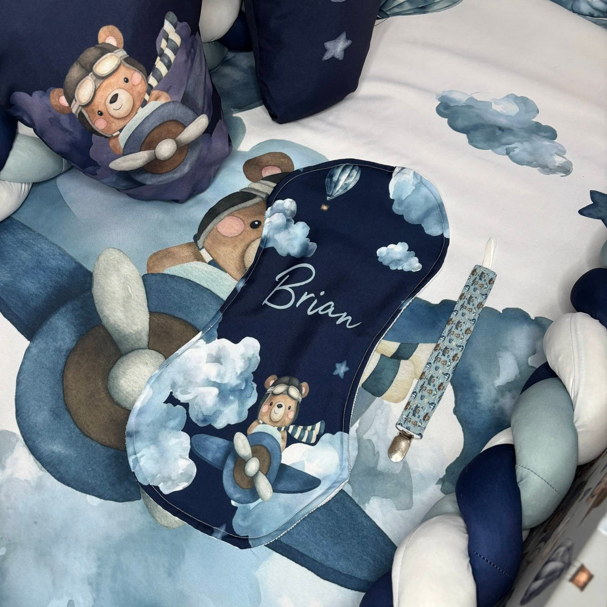 The Aviator Bear 3.0 cot linen