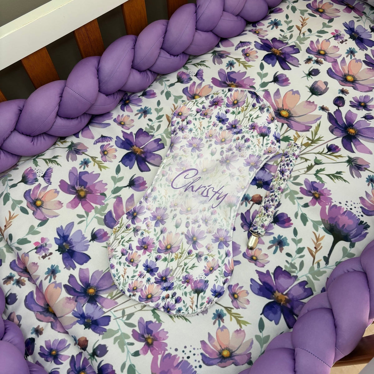 Purple Wildflower cot linen