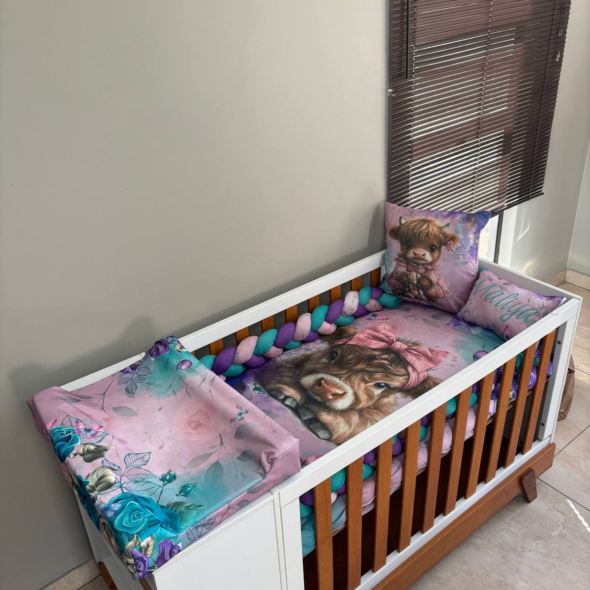 Magical Highland Cow cot linen
