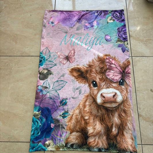 Magical Highland Cow  Fleece blanket