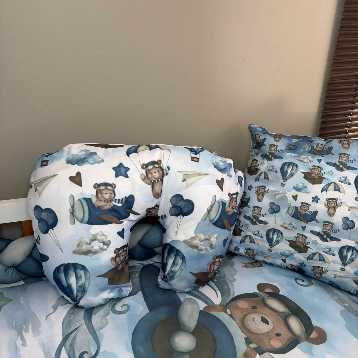 Aviator Bear V4 nursing pillow