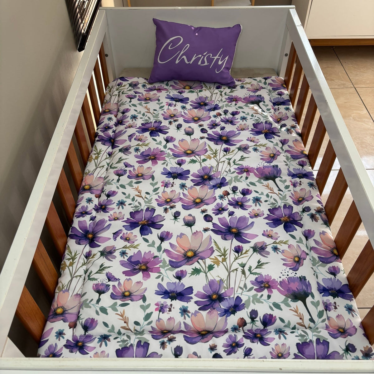 Purple Wildflower cot linen