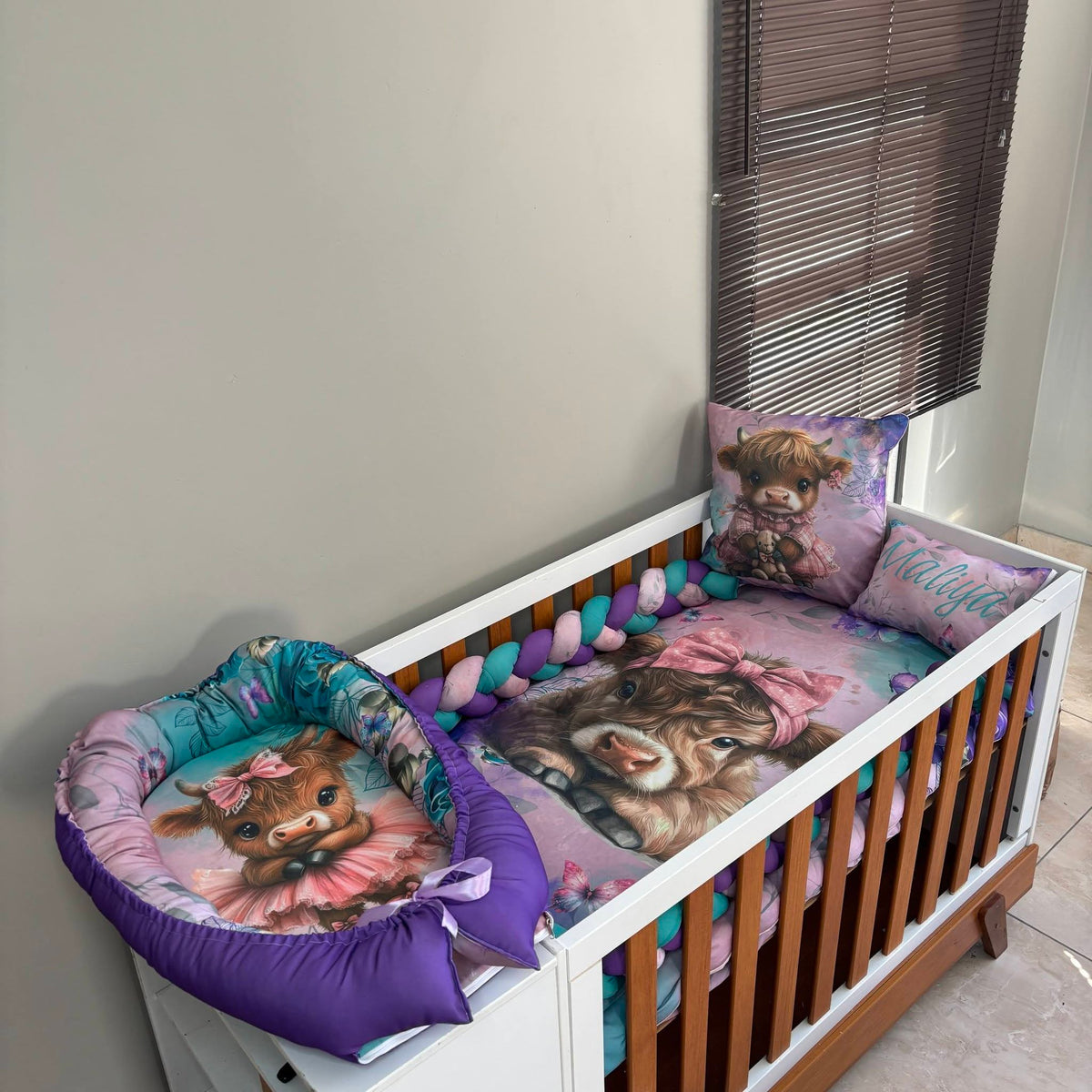 Magical Highland Cow cot linen