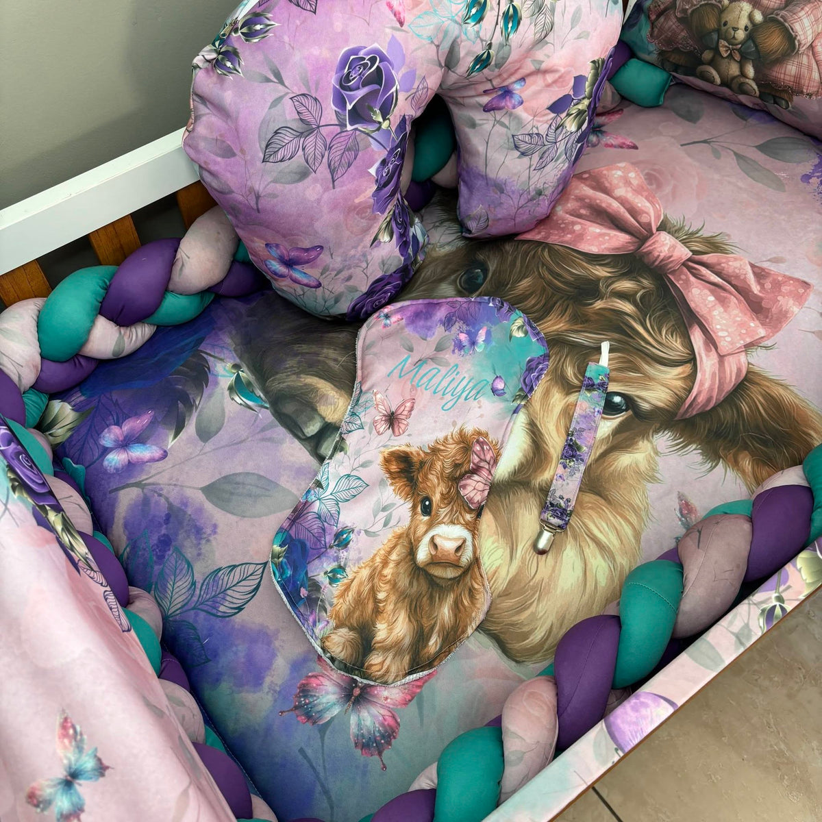 Magical Highland Cow cot linen