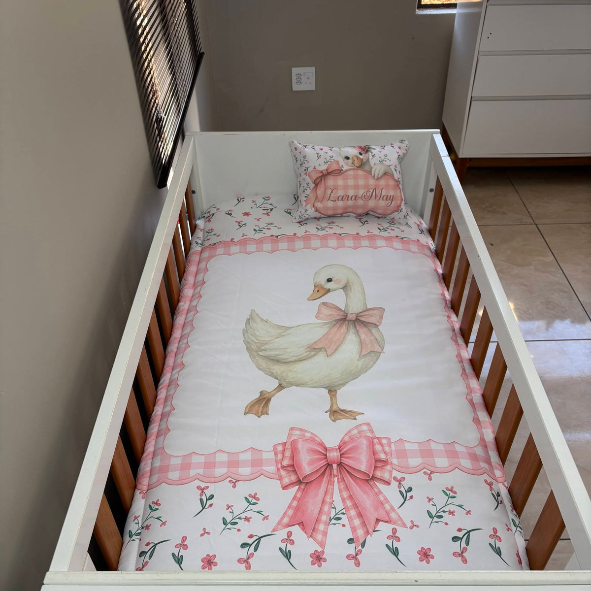 The Blossom Goose cot linen