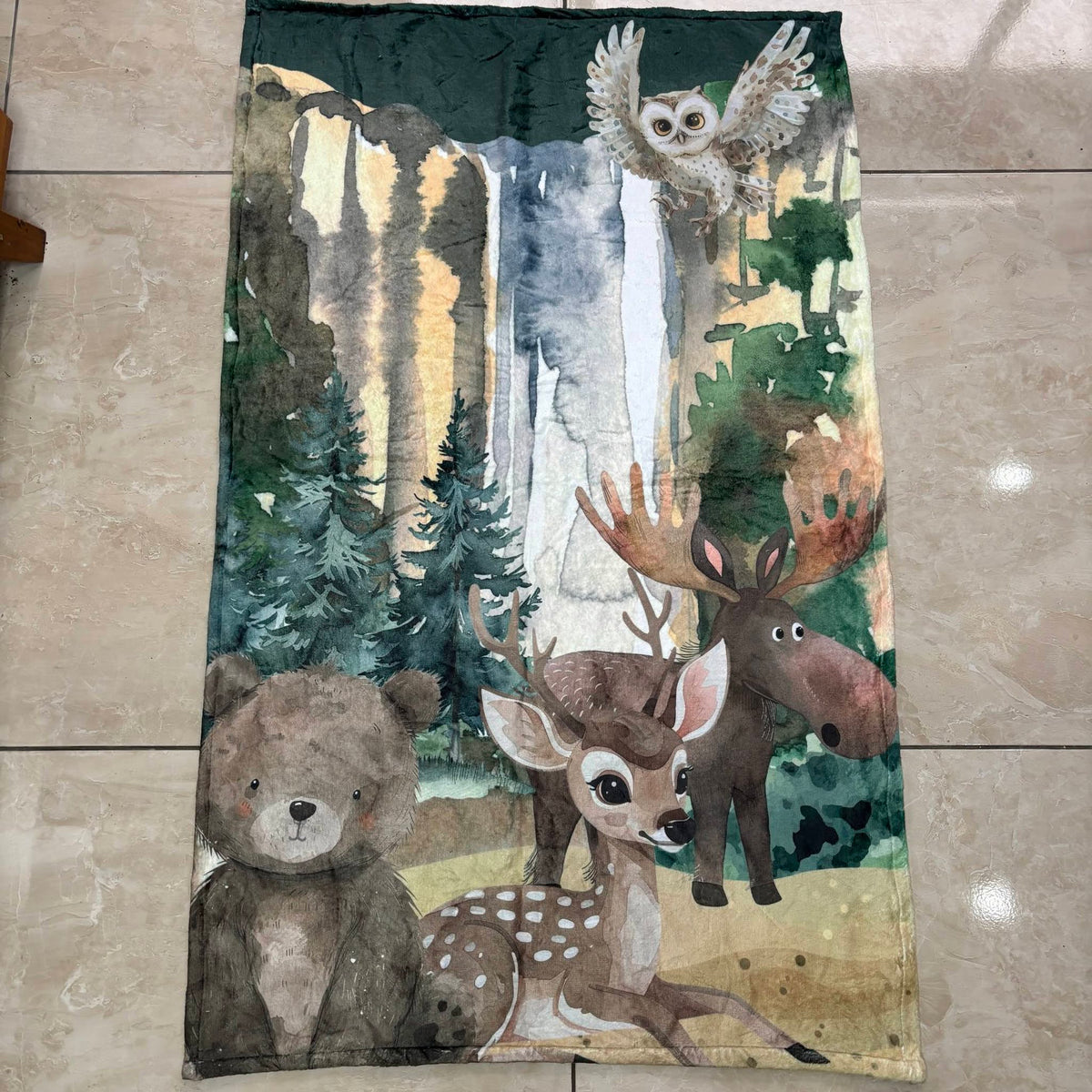 Modern Boho Woodlands cot linen