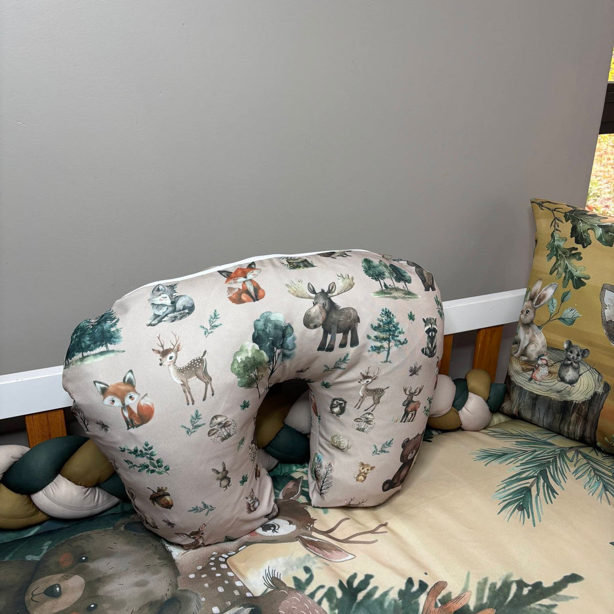Modern Boho Woodlands cot linen