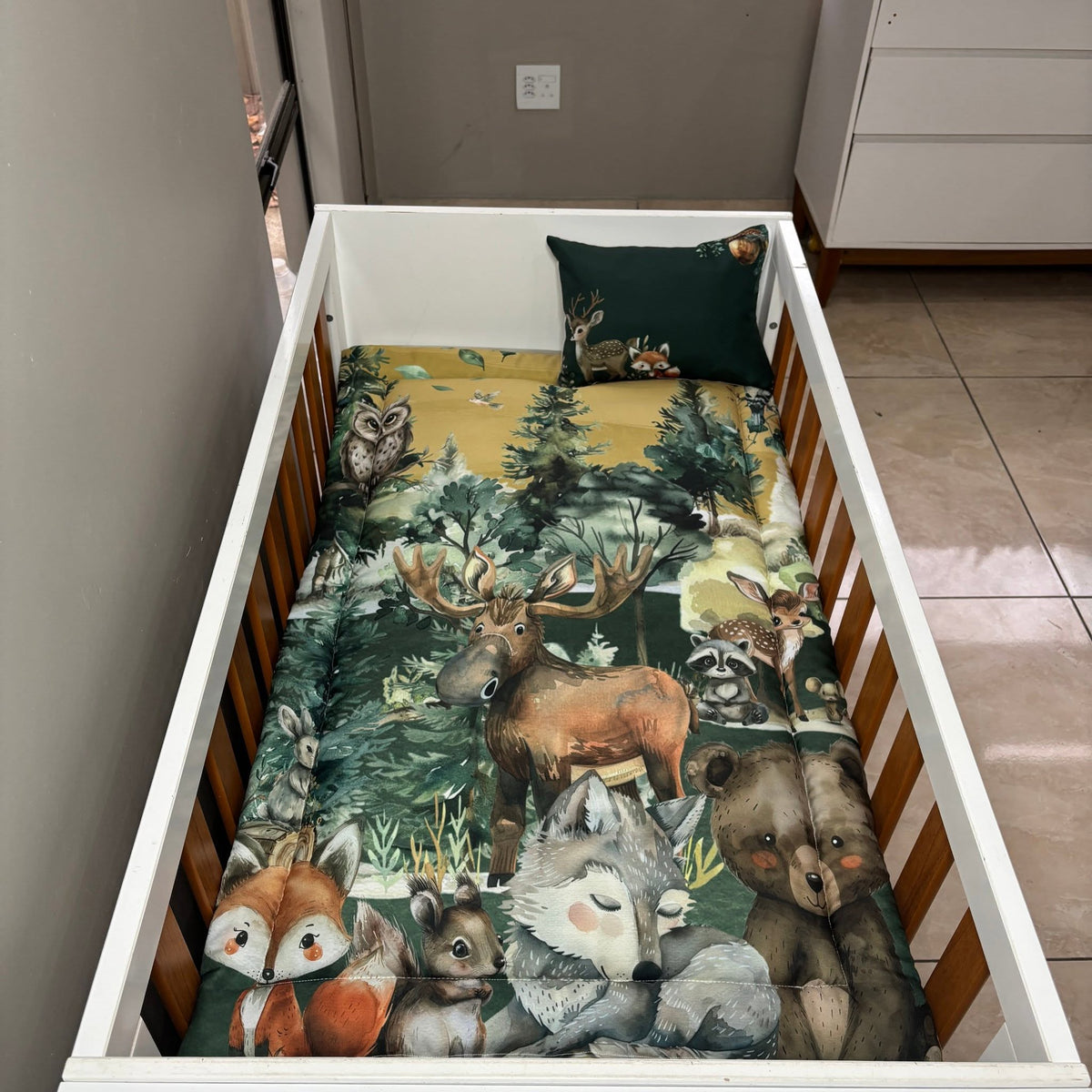 Modern Boho Woodlands 3.0 cot linen