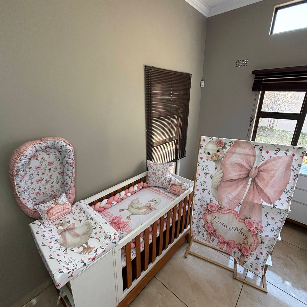 The Blossom Goose cot linen