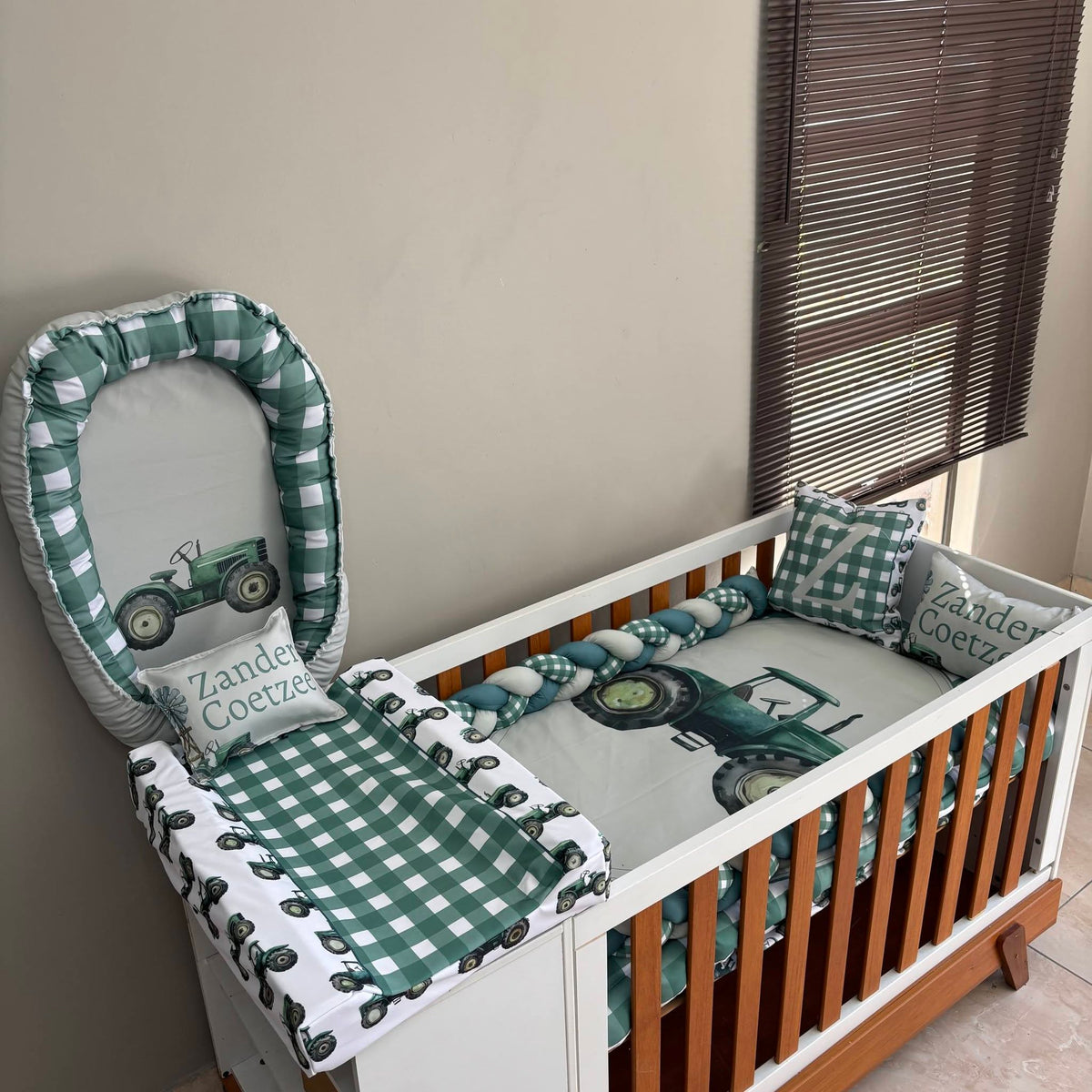 The Checkered Farmer  cot linen