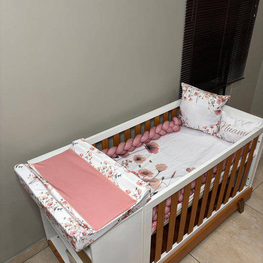 Mauve Boho Wildflower Waterproof changing mat