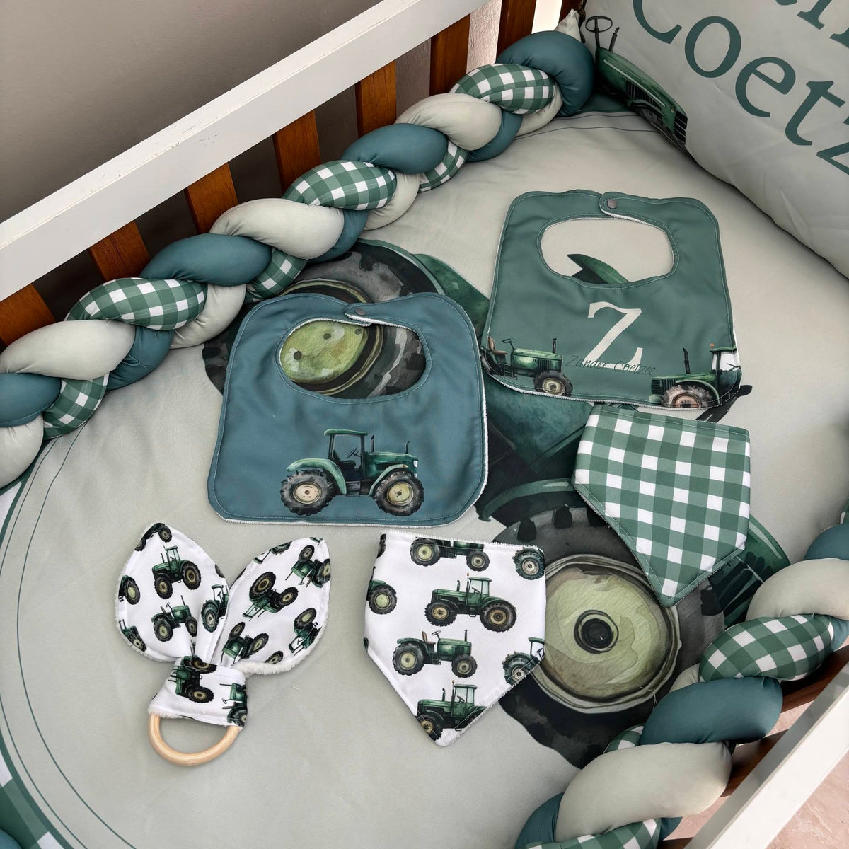 The Checkered Farmer  cot linen